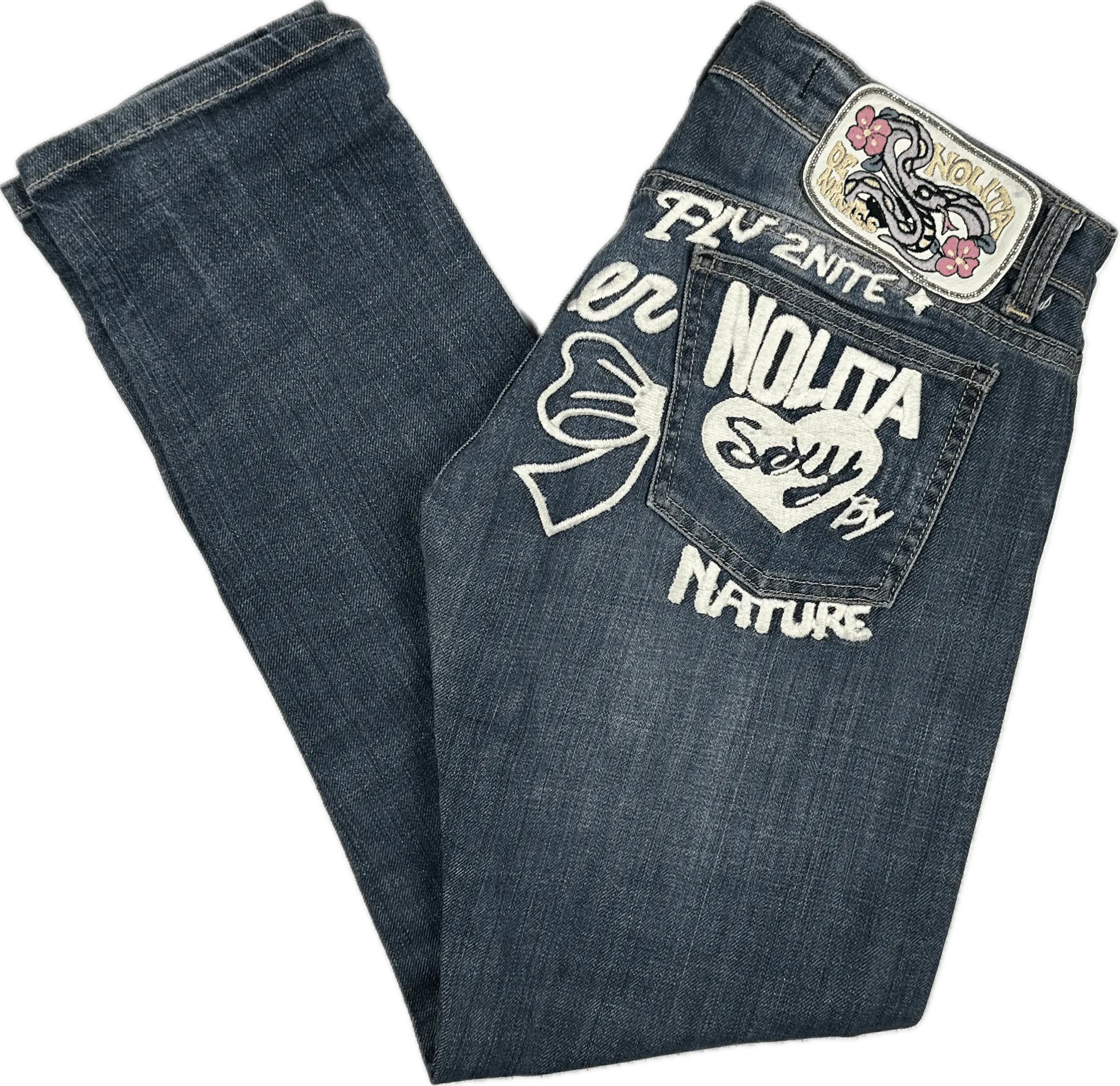 Nolita - Stunning Logo Seat Low Rise Jeans  -Size 26