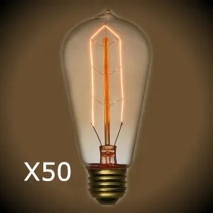 Nostalgic Edison Hairpin Light Bulb - 40 Watt - 50 Bulb Pack