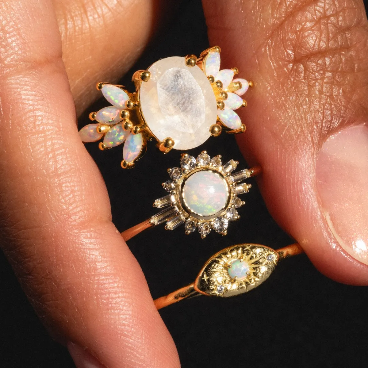 Opal Amulet Ring