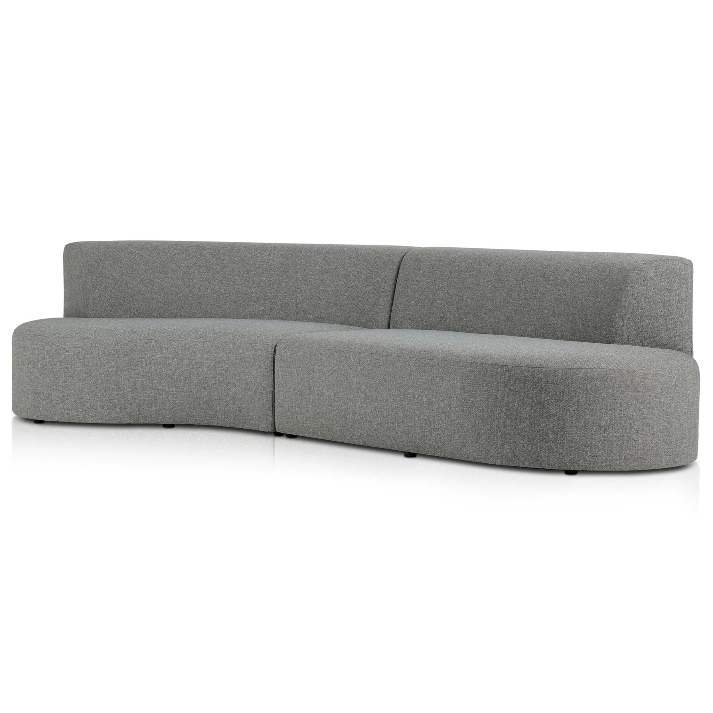 Opal Outdoor 2 Piece Sectional, Hayes Smoke