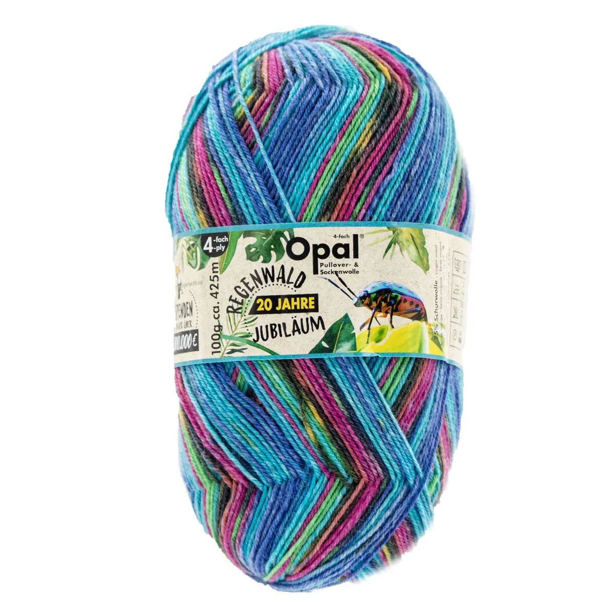 Opal Regenwald: 20th Anniversary Edition Yarn - 9622 Zoey Die Zuckerbäckerin