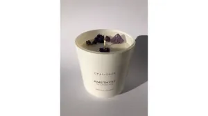 Opal   Sage Amethyst Candle Large