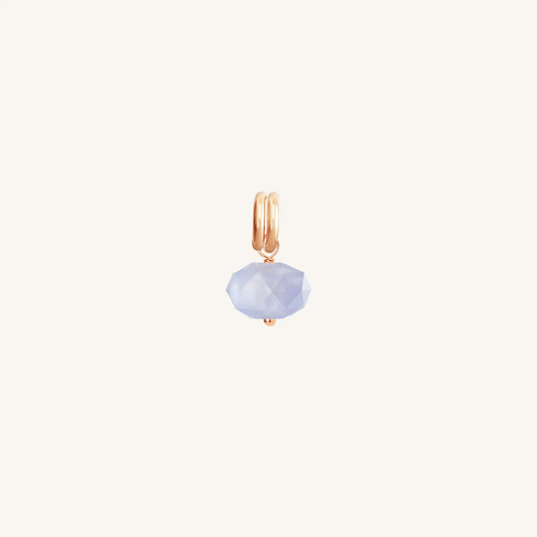 Opulent Blue Lace Agate Charm - Stone of Loyalty