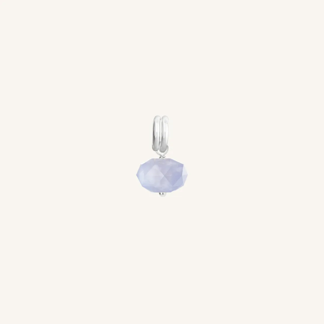 Opulent Blue Lace Agate Charm - Stone of Loyalty