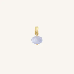 Opulent Blue Lace Agate Charm - Stone of Loyalty