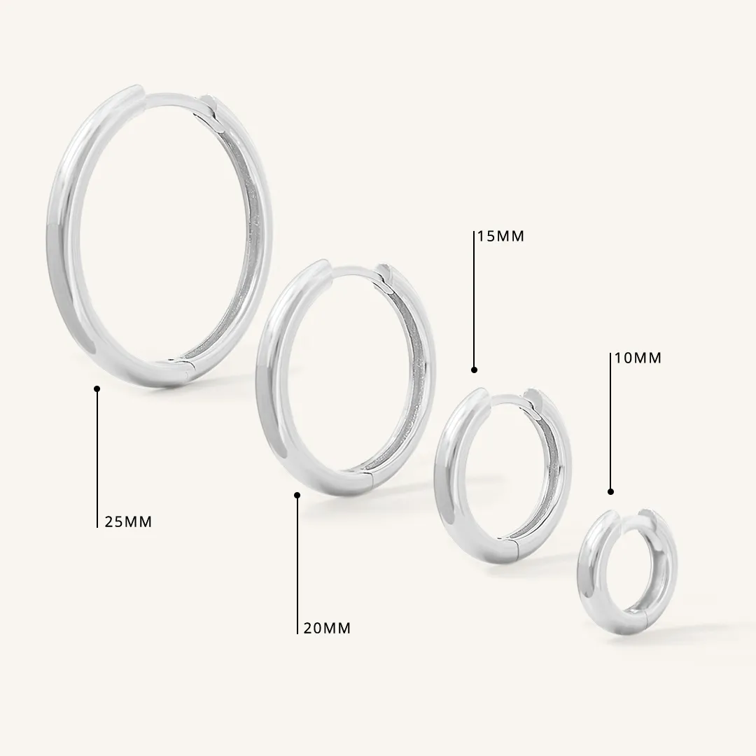 Opulent Orange Moonstone Plain Hoops - Stone of Hope