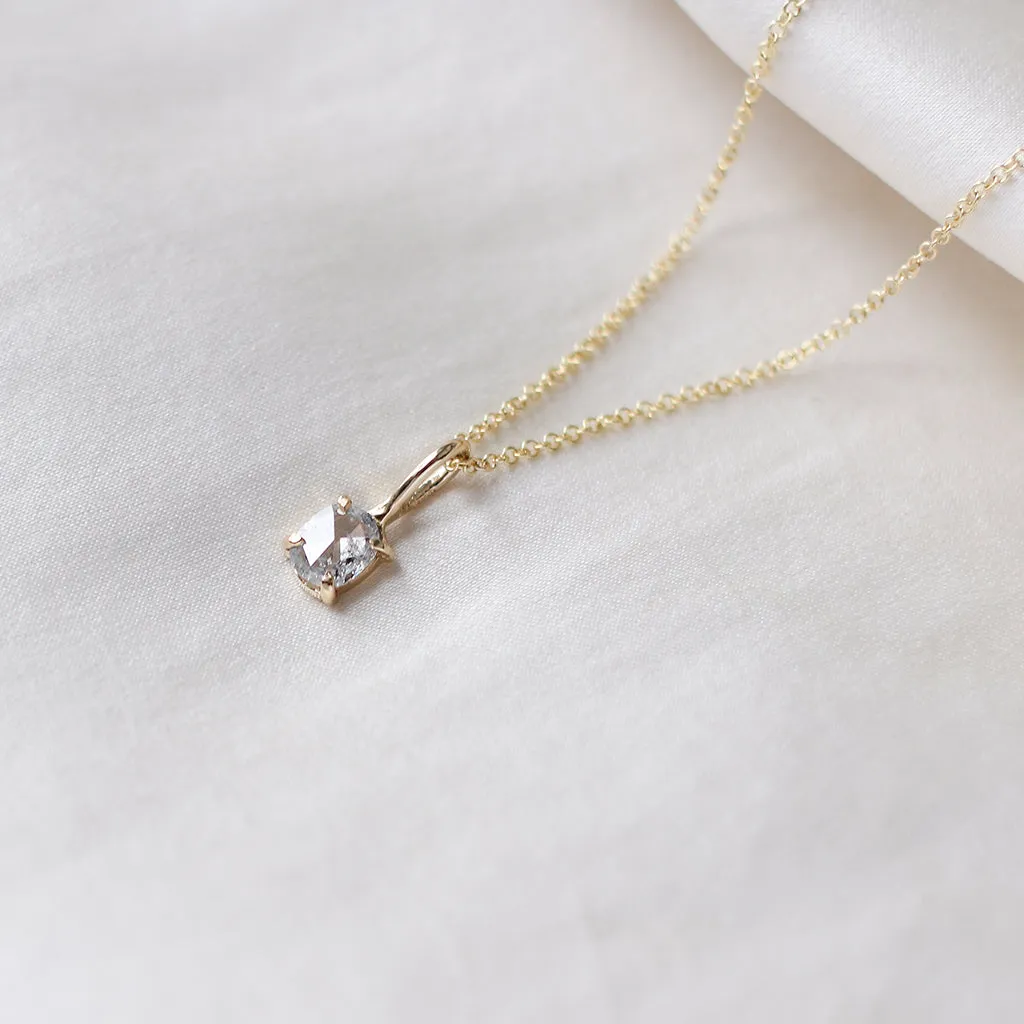 Oval Rose Cut Diamond Necklace