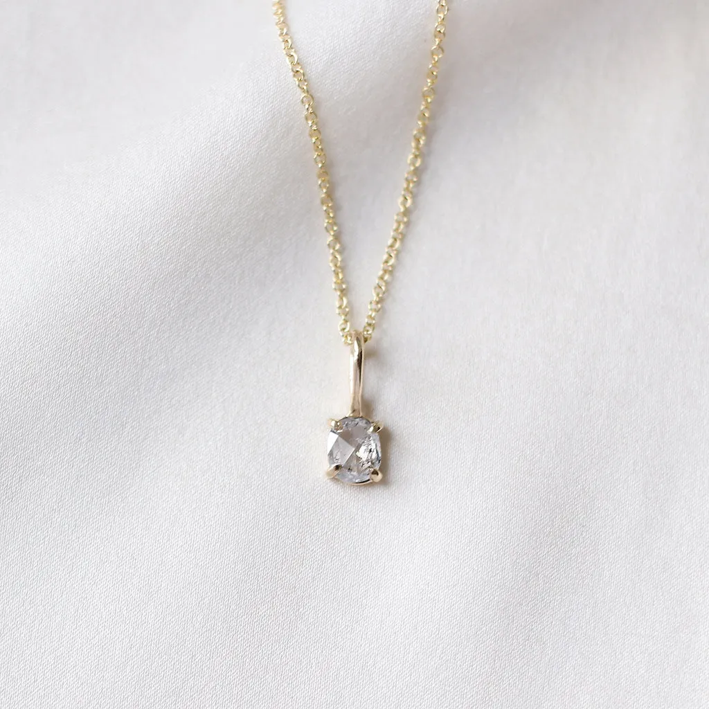 Oval Rose Cut Diamond Necklace