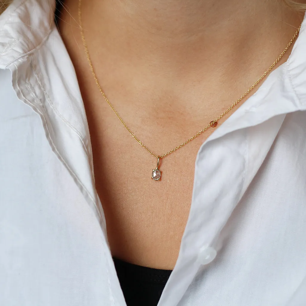 Oval Rose Cut Diamond Necklace