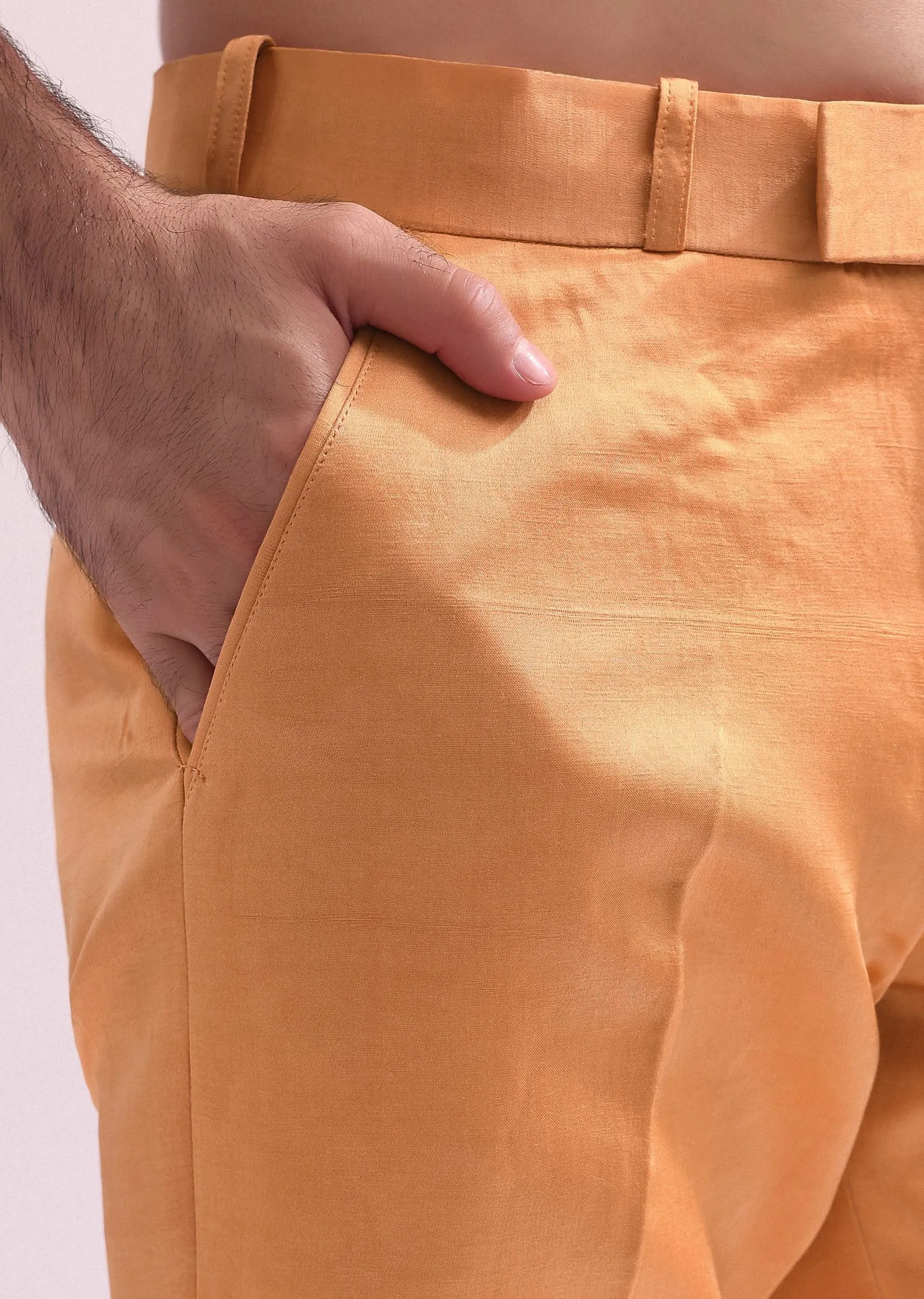 Peach Embellished Shawl Lapel Tuxedo With Kurta And Pants