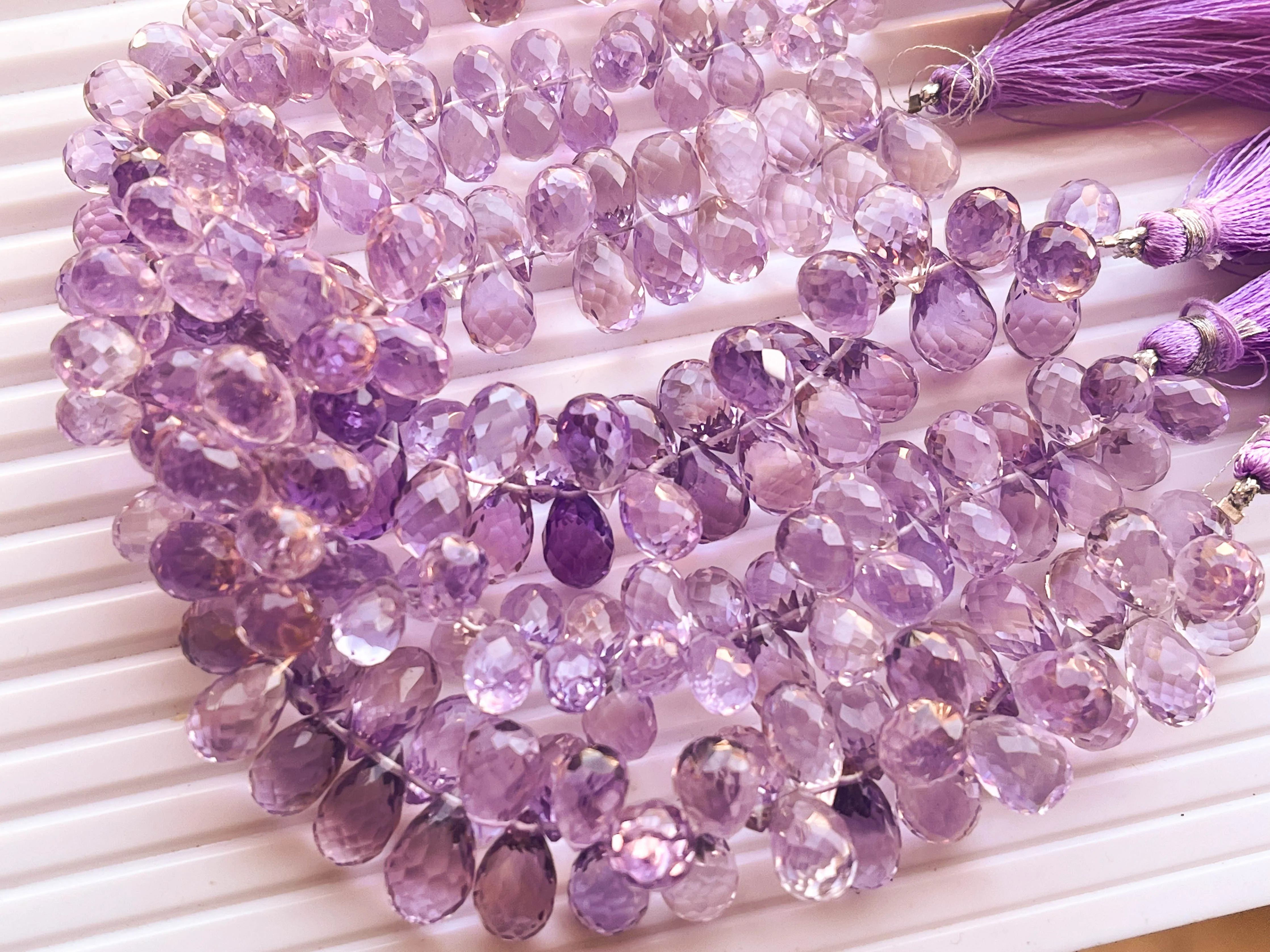 Pink Amethyst Micro faceted Drops
