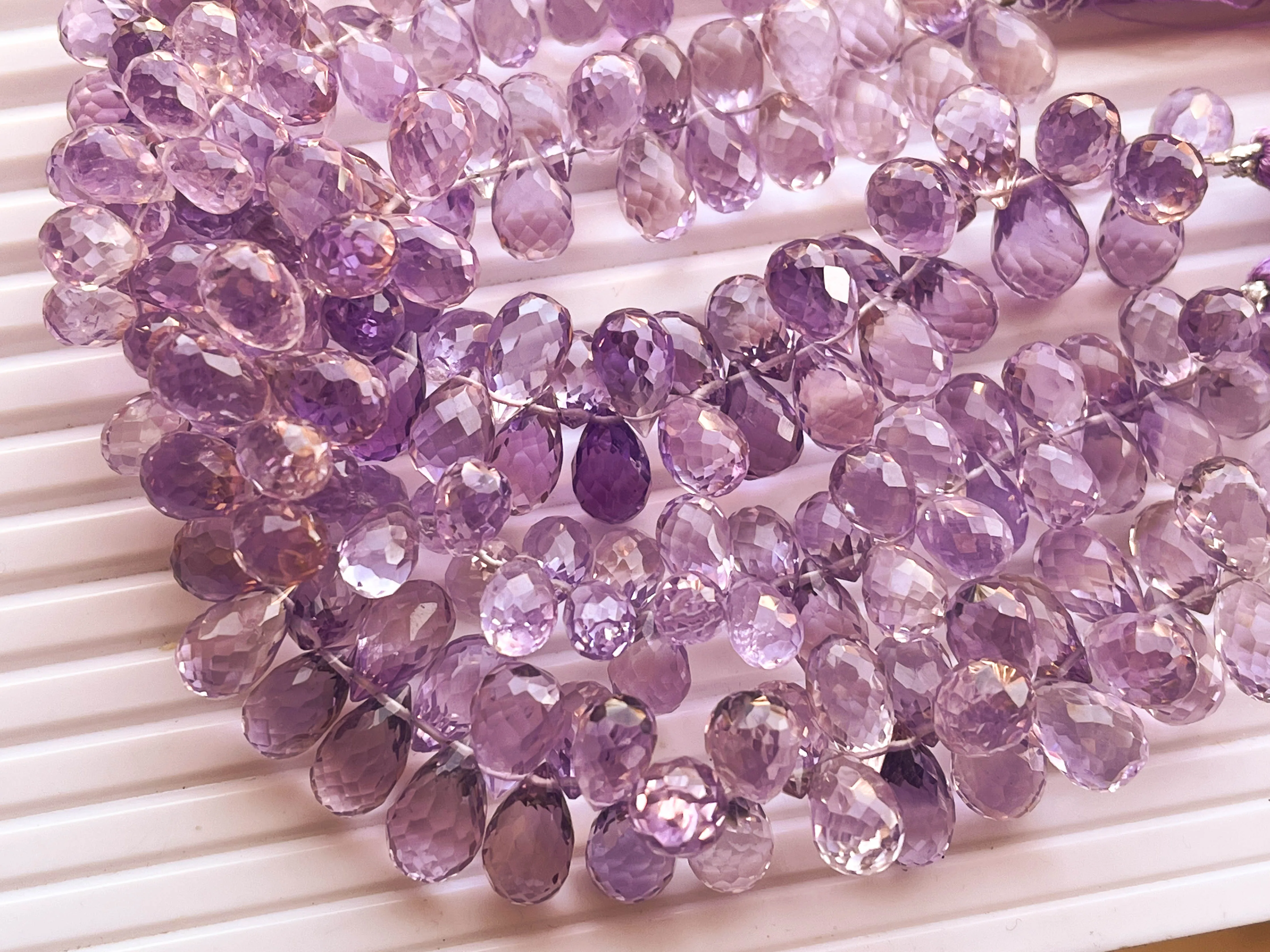 Pink Amethyst Micro faceted Drops
