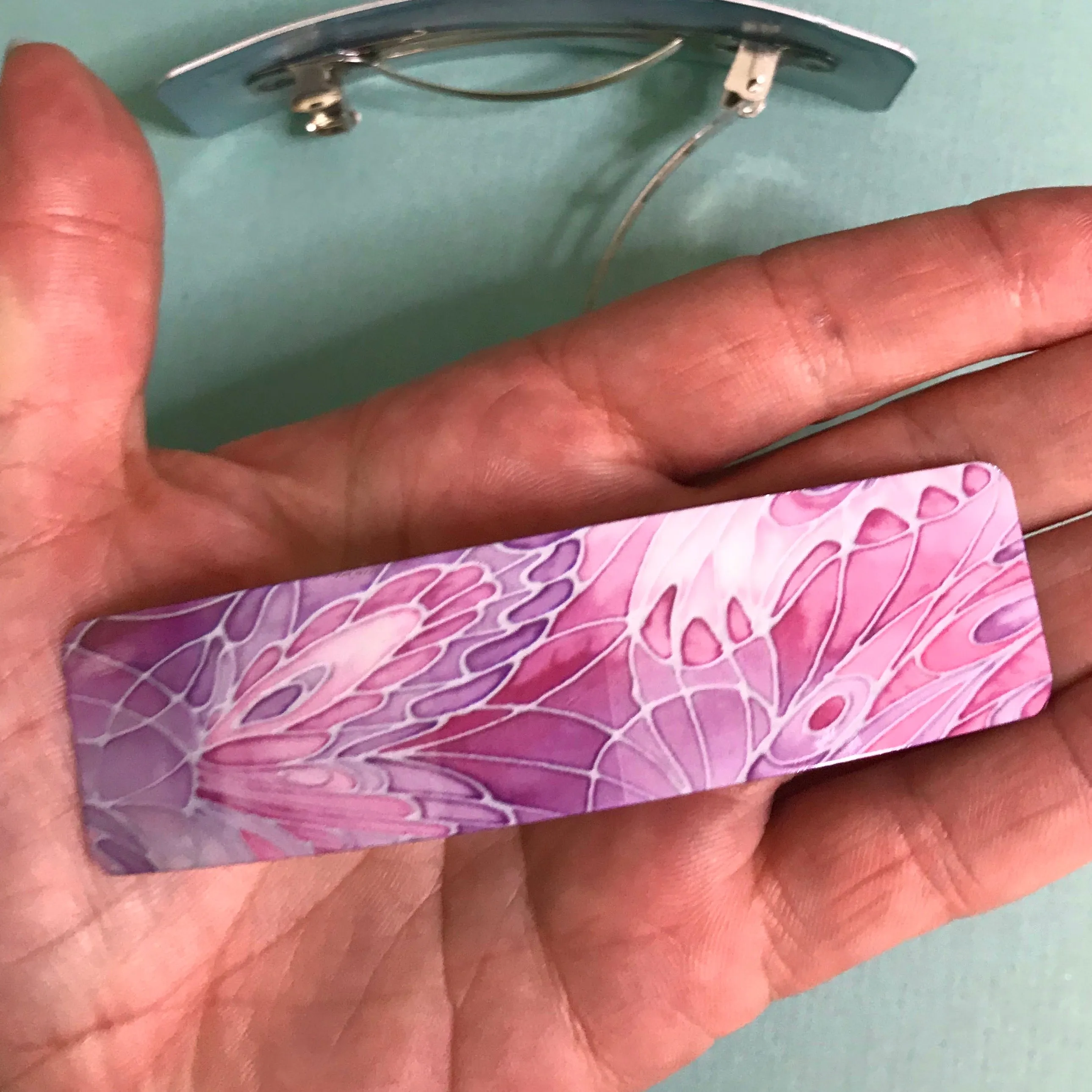 Pink Butterfly Contemporary Hair Clip