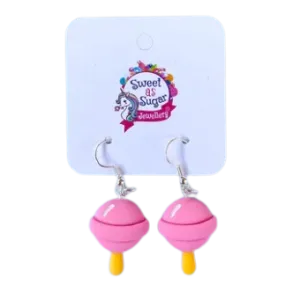 Pink Lollipop Dangle Earrings