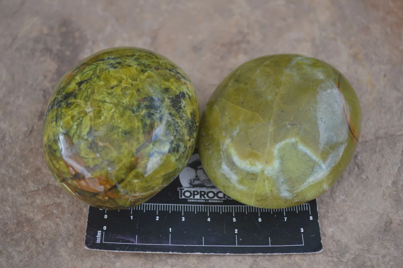 Polished Green Opal Free Forms  x 6 From Antsirabe, Madagascar