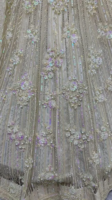Pyazi Bridal Net Lehenga with Stunning Embroidery and Stone Work