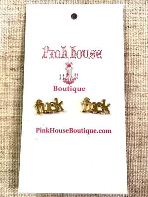 "f*ck" Stud Earrings