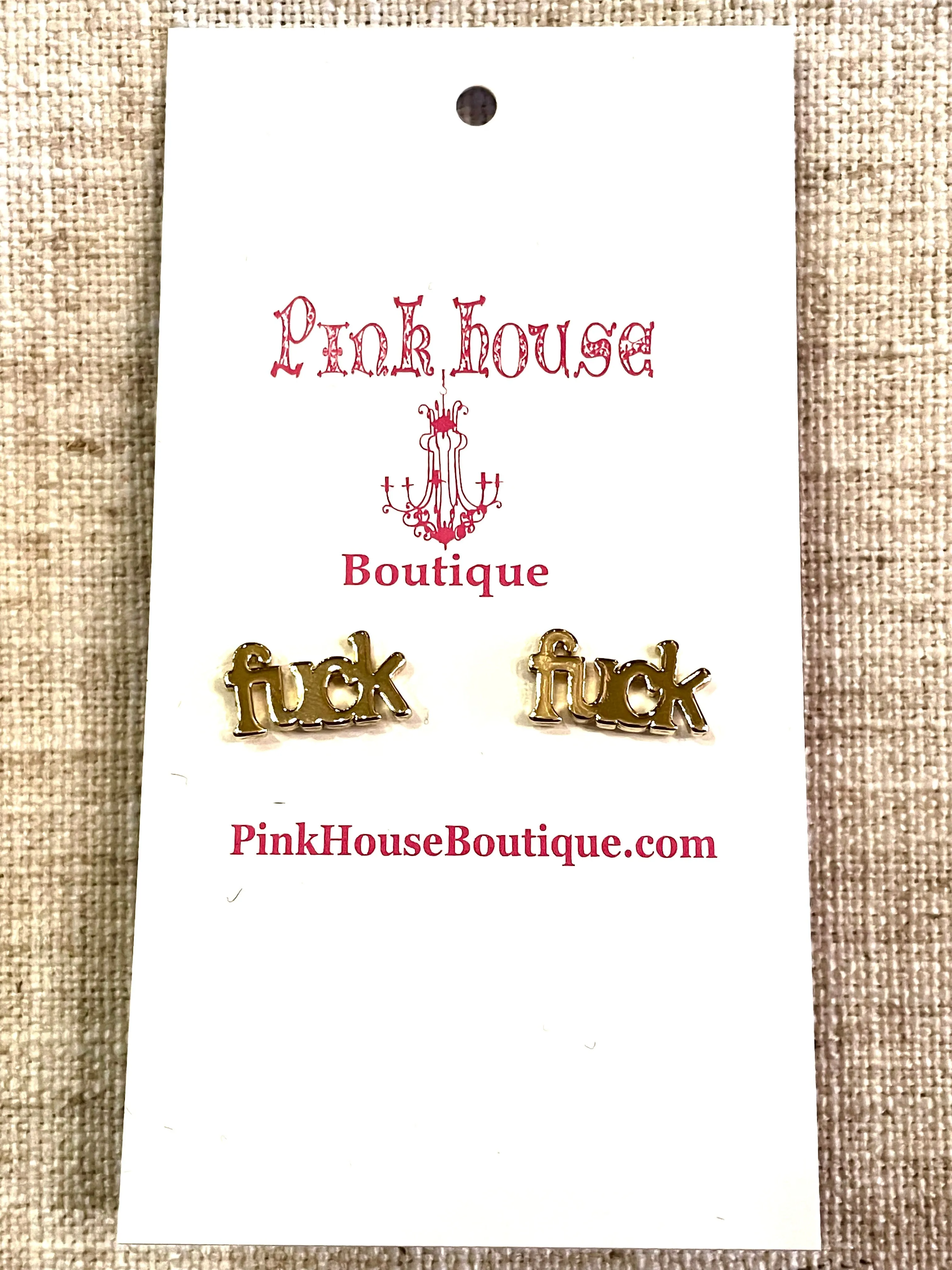 "f*ck" Stud Earrings