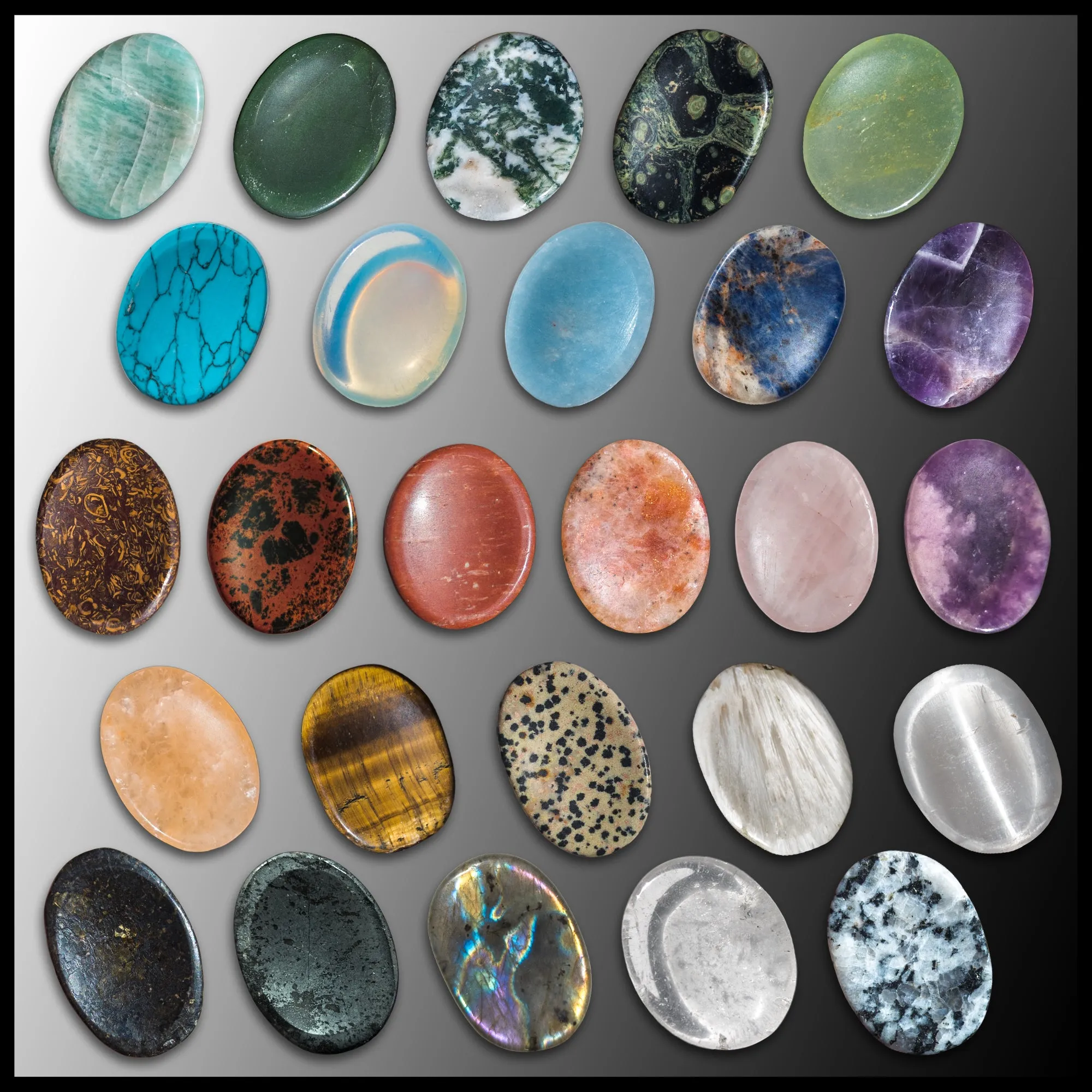 Rainbow Moonstone Worry Stone