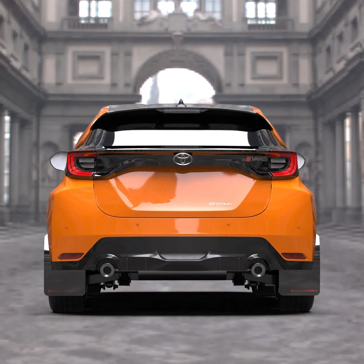 Rally Armor Black UR Mud Flaps w/Red Logo | 2020-2022 Toyota GR Yaris