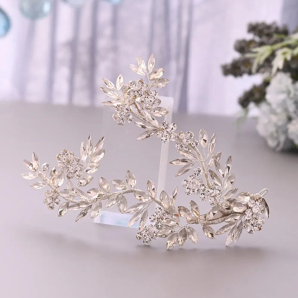 Rhinestone Bridal Tiara Headband - Elegant Hair Accessory