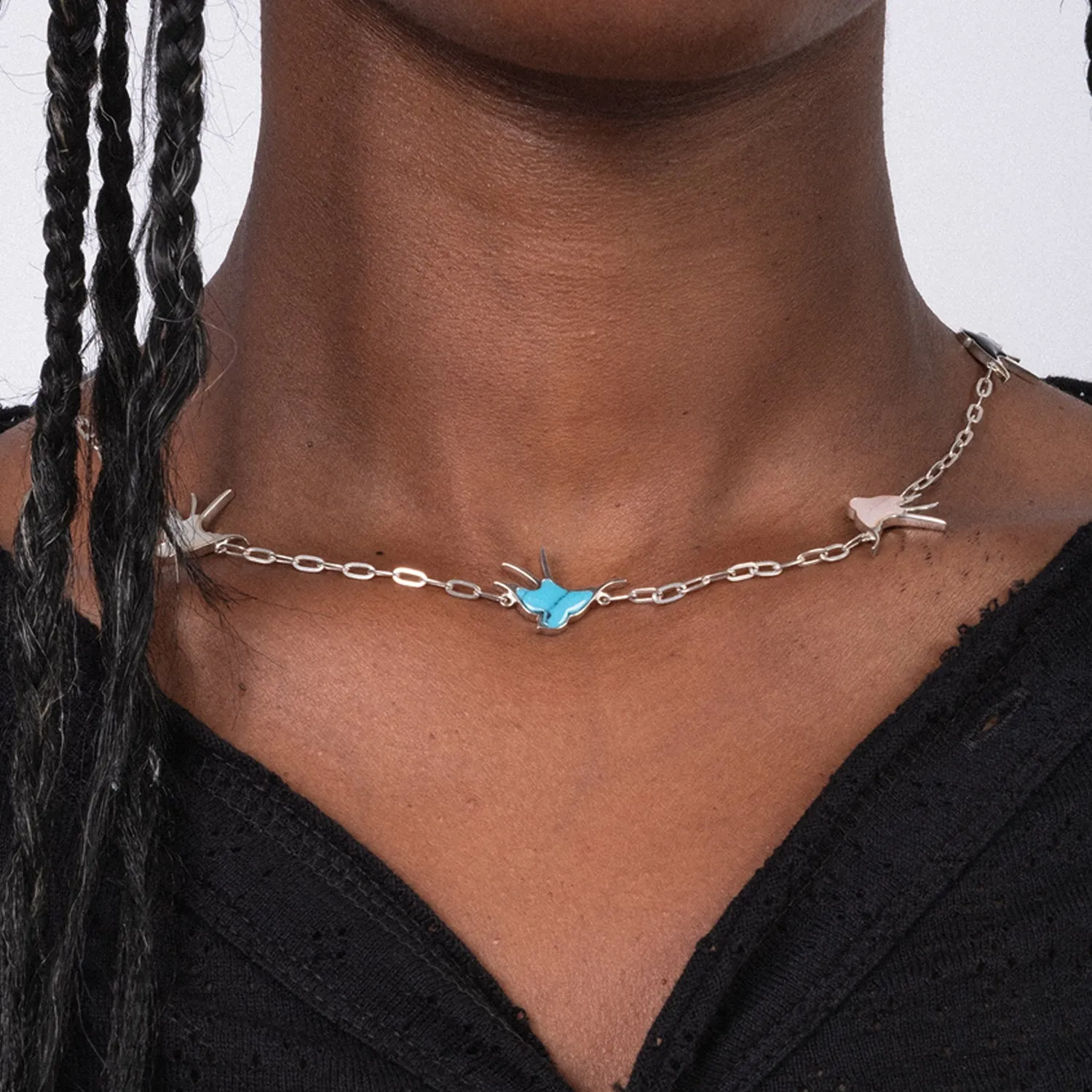 [RHODOLIRION] PS1144 SWALLOW MOTIF NECKLACE _ CRAZY