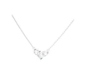 Round Lab Grown Diamond Three Stone Necklace