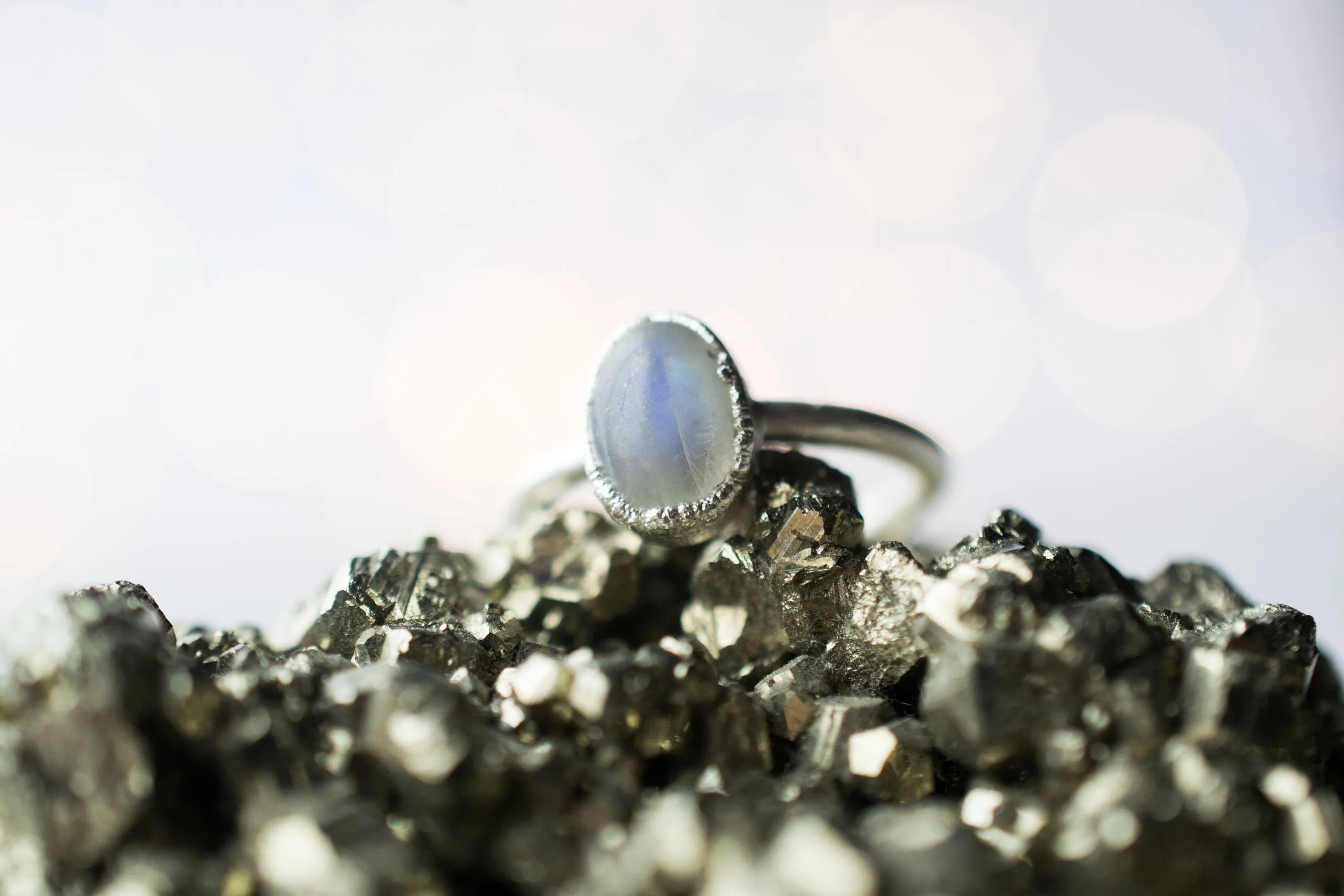 SALE Silver Moonstone ring | June Birthstone Ring