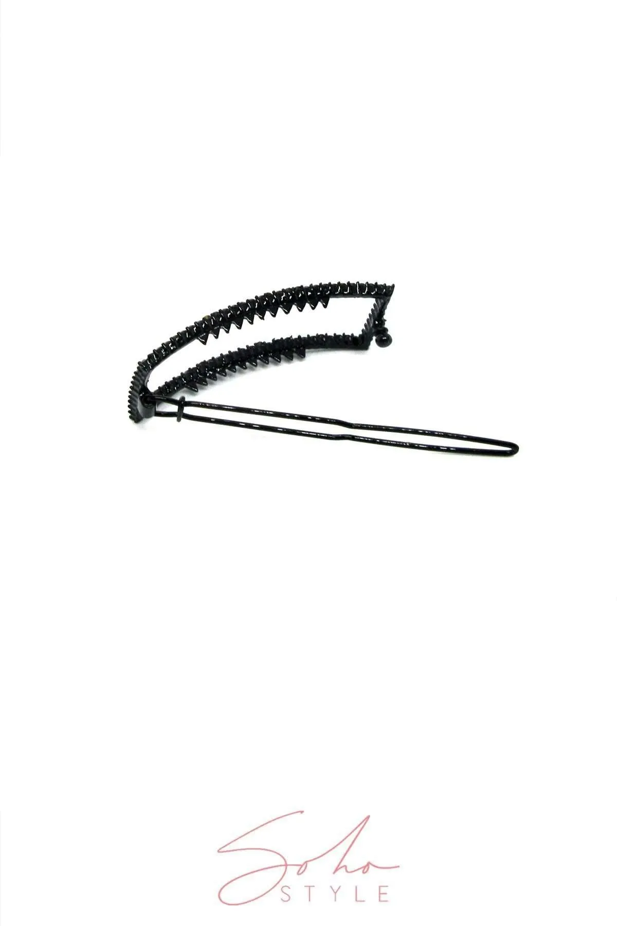 Serrated Metal Square Barrette