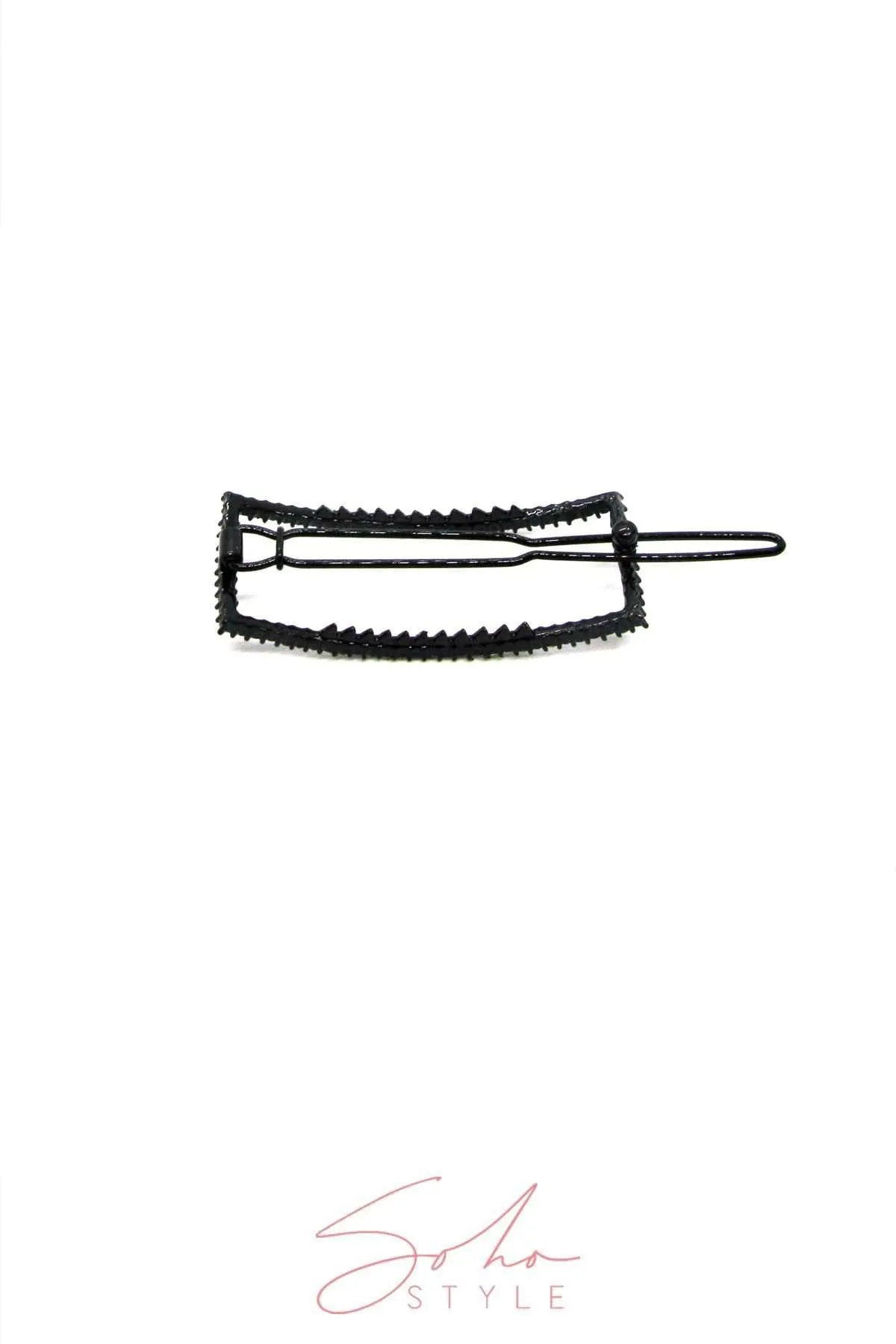 Serrated Metal Square Barrette