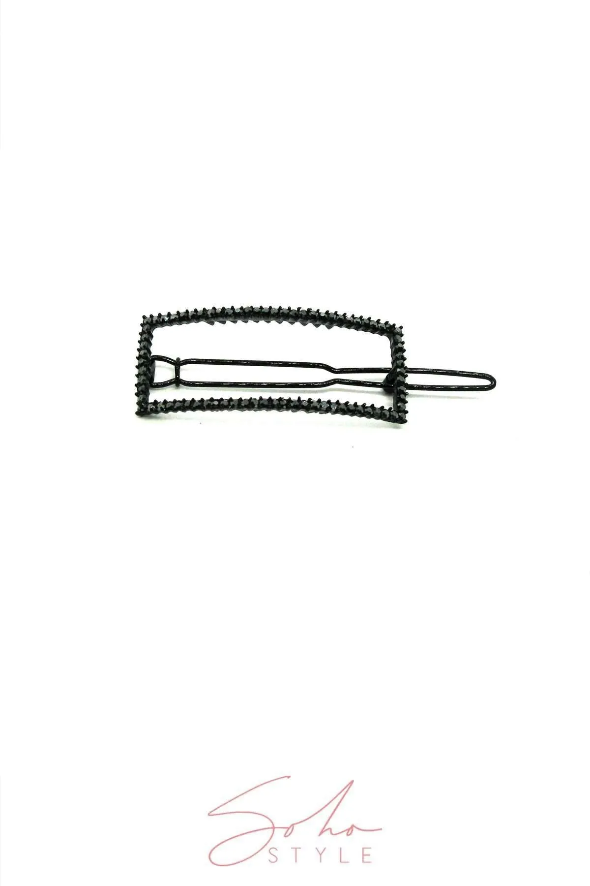 Serrated Metal Square Barrette