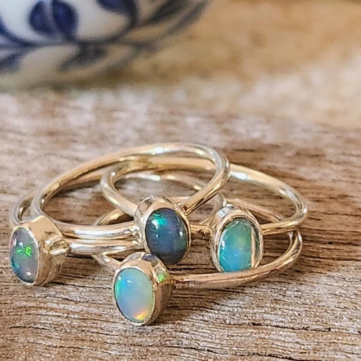 SIMPLY PERFECT - 925 PETITE OPAL RINGS