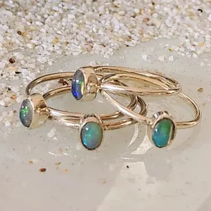 SIMPLY PERFECT - 925 PETITE OPAL RINGS