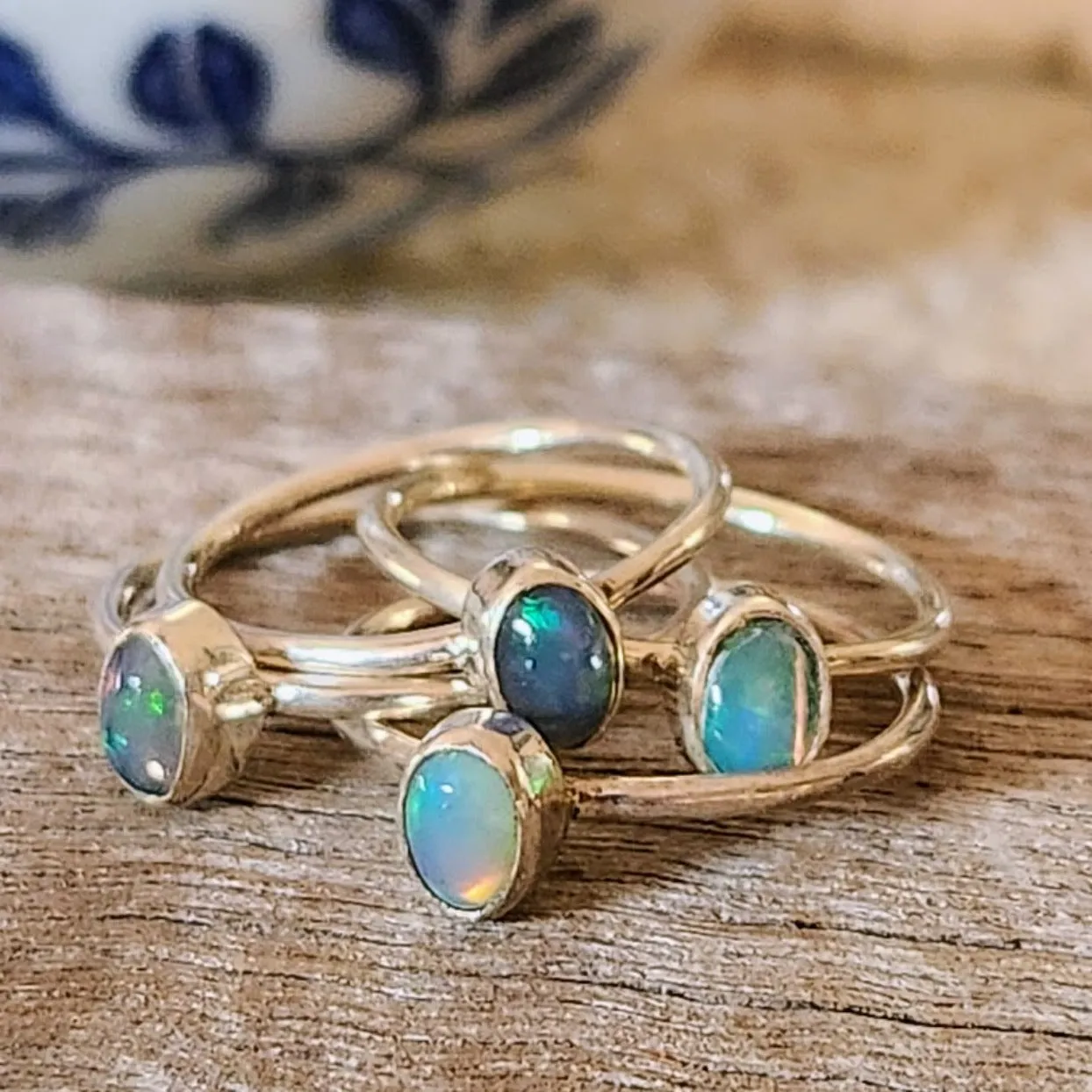 SIMPLY PERFECT - 925 PETITE OPAL RINGS