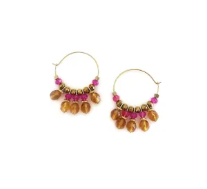 Small Antibes Hoops Amber
