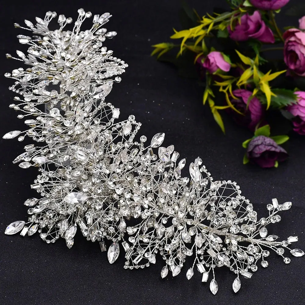 Sparkling Rhinestone Bridal Hair Band Woman Dress Crystal Hair Accessories