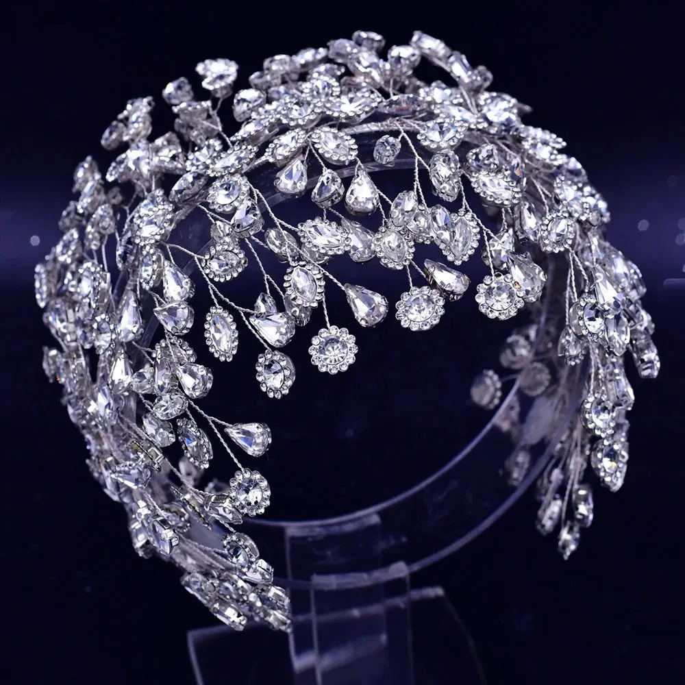 Sparkling Rhinestone Bridal Hair Band Woman Dress Crystal Hair Accessories