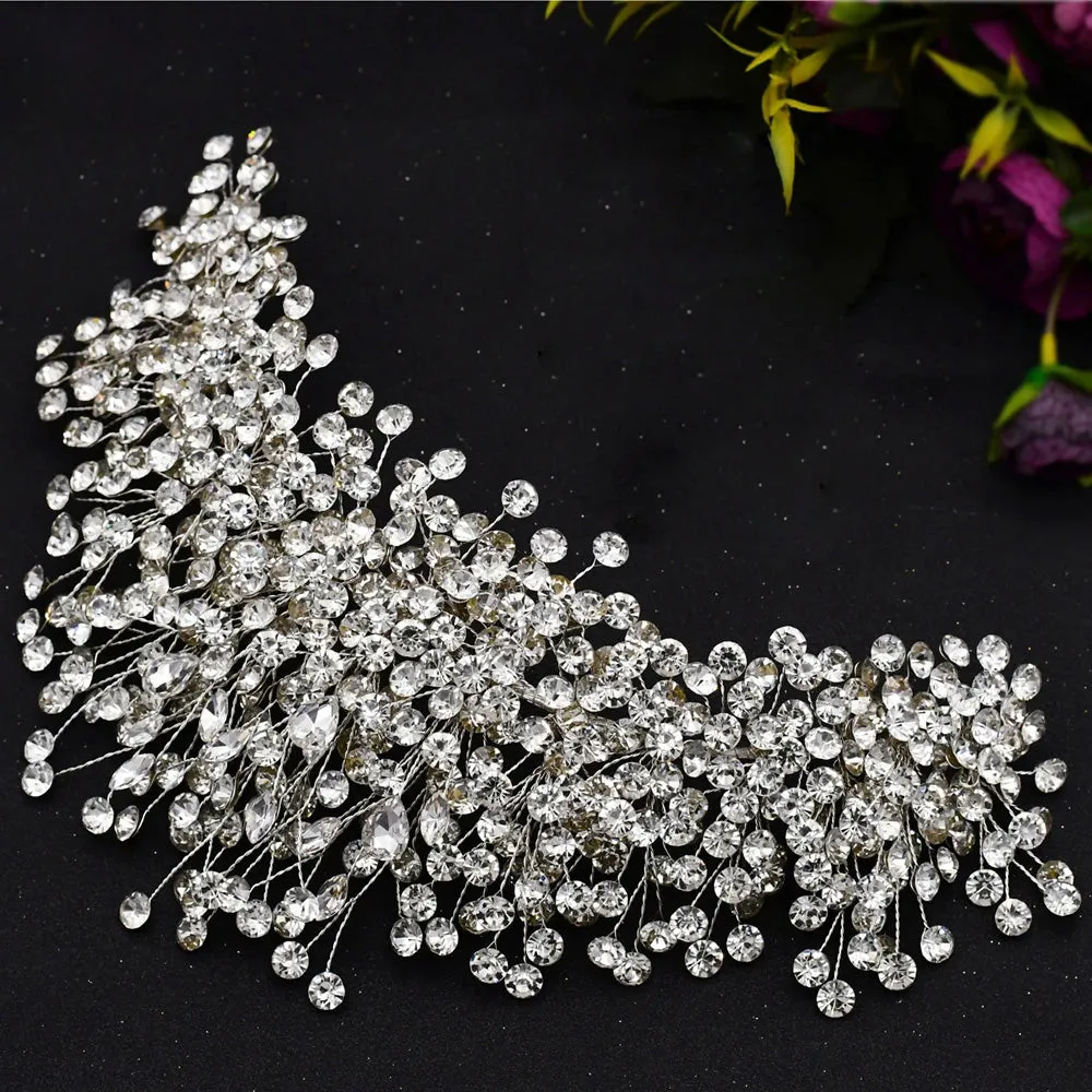 Sparkling Rhinestone Bridal Hair Band Woman Dress Crystal Hair Accessories