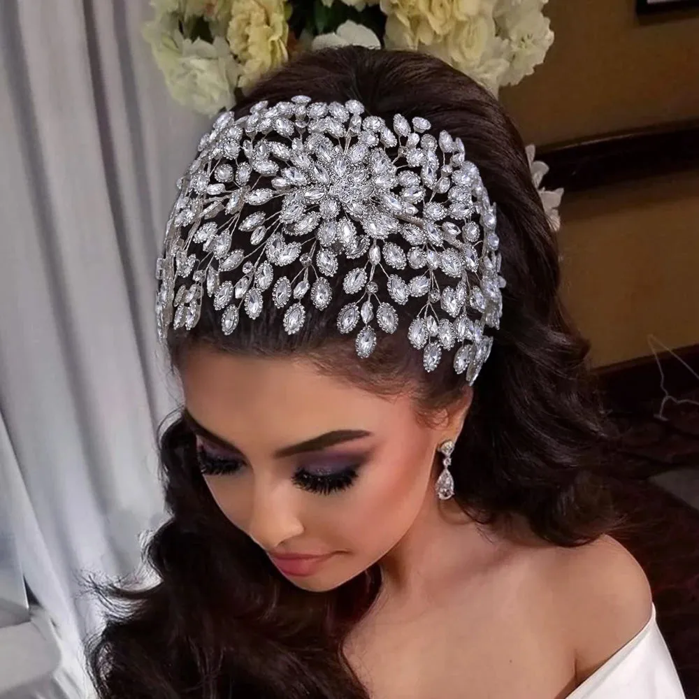 Sparkling Rhinestone Bridal Hair Band Woman Dress Crystal Hair Accessories
