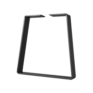 Standard Duty Bell-Shape Flat Bar Table Leg & Bench Base (Sold Separately) - Jet Black Satin Powder Coated Finish