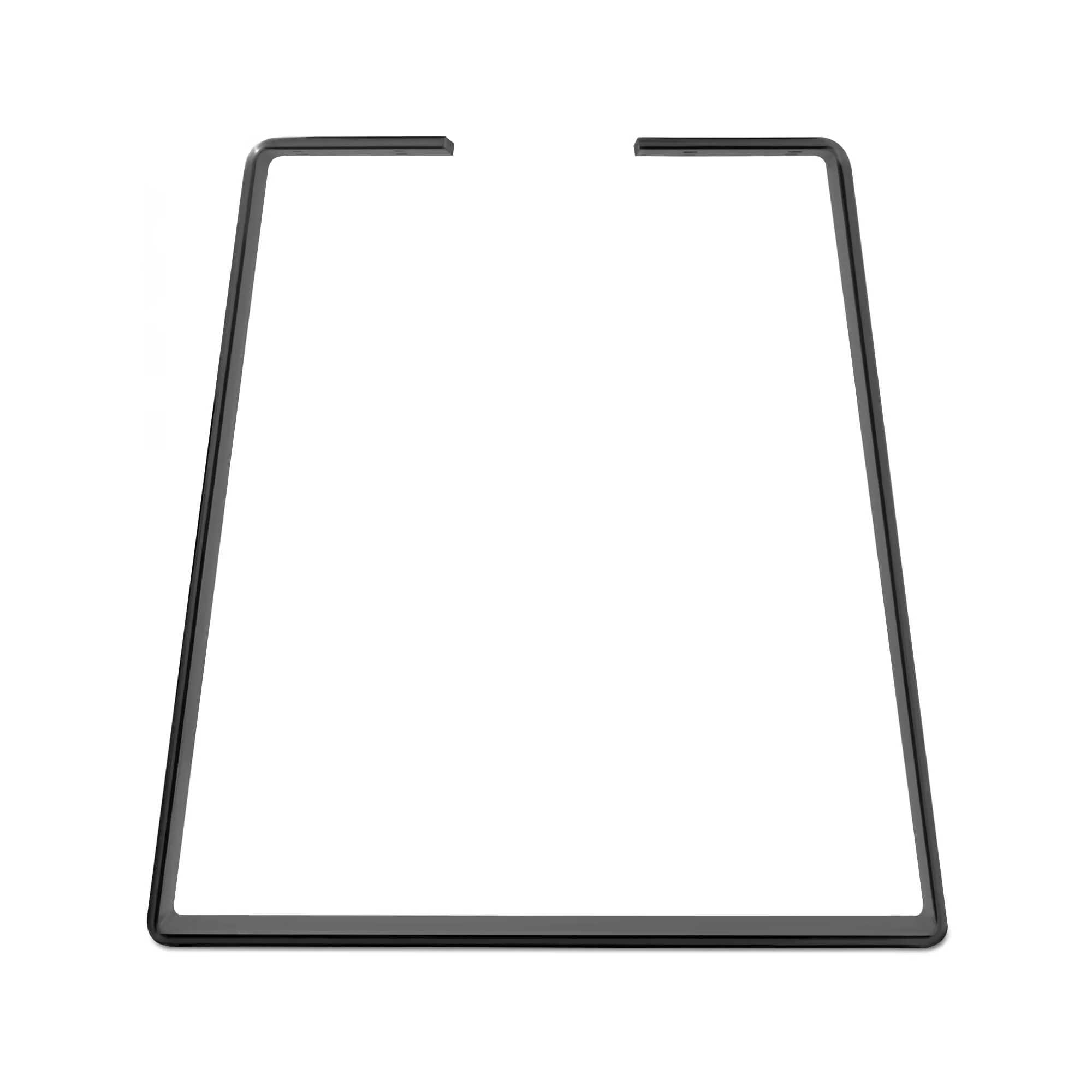 Standard Duty Bell-Shape Flat Bar Table Leg & Bench Base (Sold Separately) - Jet Black Satin Powder Coated Finish