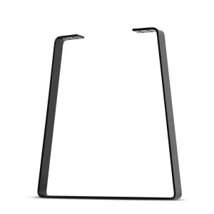 Standard Duty Trapezoid/Bell-Shape Flat Bar Table Leg & Bench Base (Sold Separately) - Jet Black Satin Powder Coated Finish
