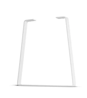 Standard Duty Trapezoid/Bell-Shape Flat Bar Table Leg & Bench Base (Sold Separately) - White Powder Coated Finish