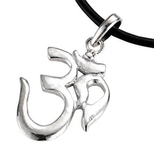 Sterling Silver Om Pendant Necklace For Women And Men