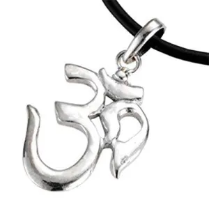 Sterling Silver Om Pendant Necklace For Women And Men