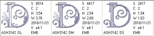 Stunning Swirls Monogram D