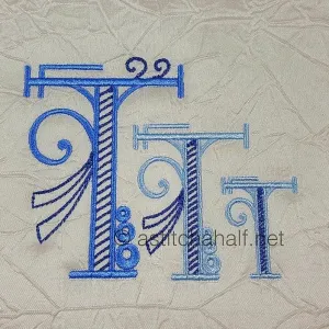 Stunning Swirls Monogram T