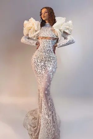 Stunning Wedding Gown with Pearls