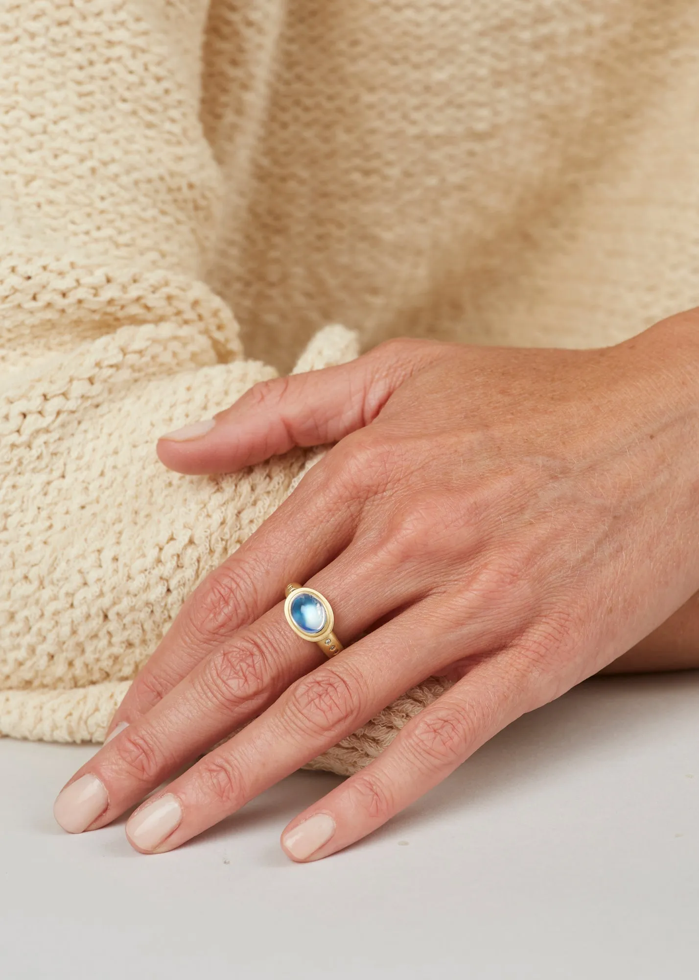Super Moonstone Gold Ring