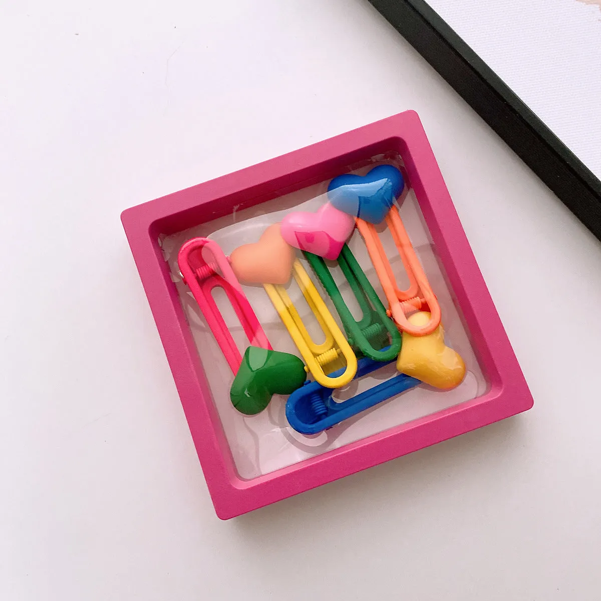 Sweet Girls Candy Color 1box=5pieces Hairpin Clips by MyKids-USA™